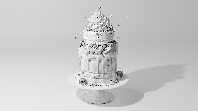 Cream cake 3D model 3D model 6
