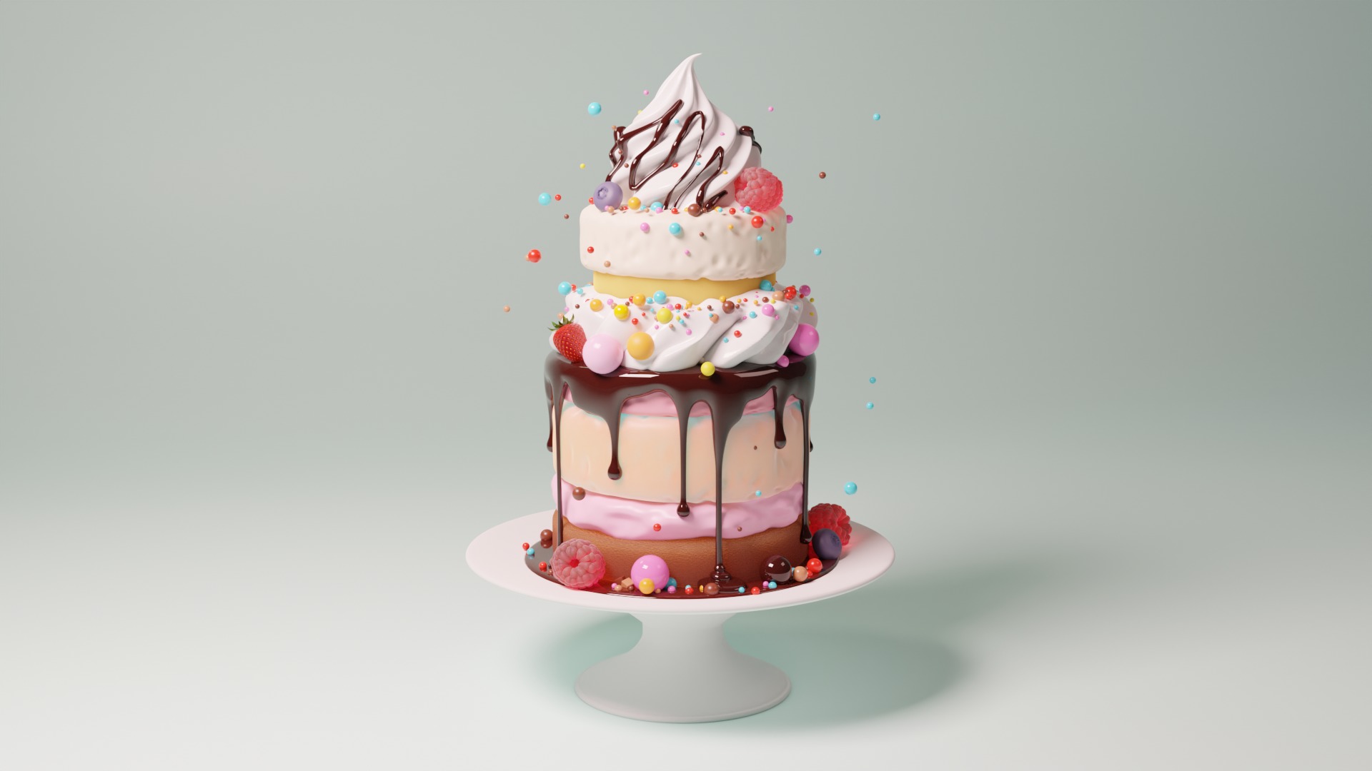 Cream cake 3D model 3D model_13