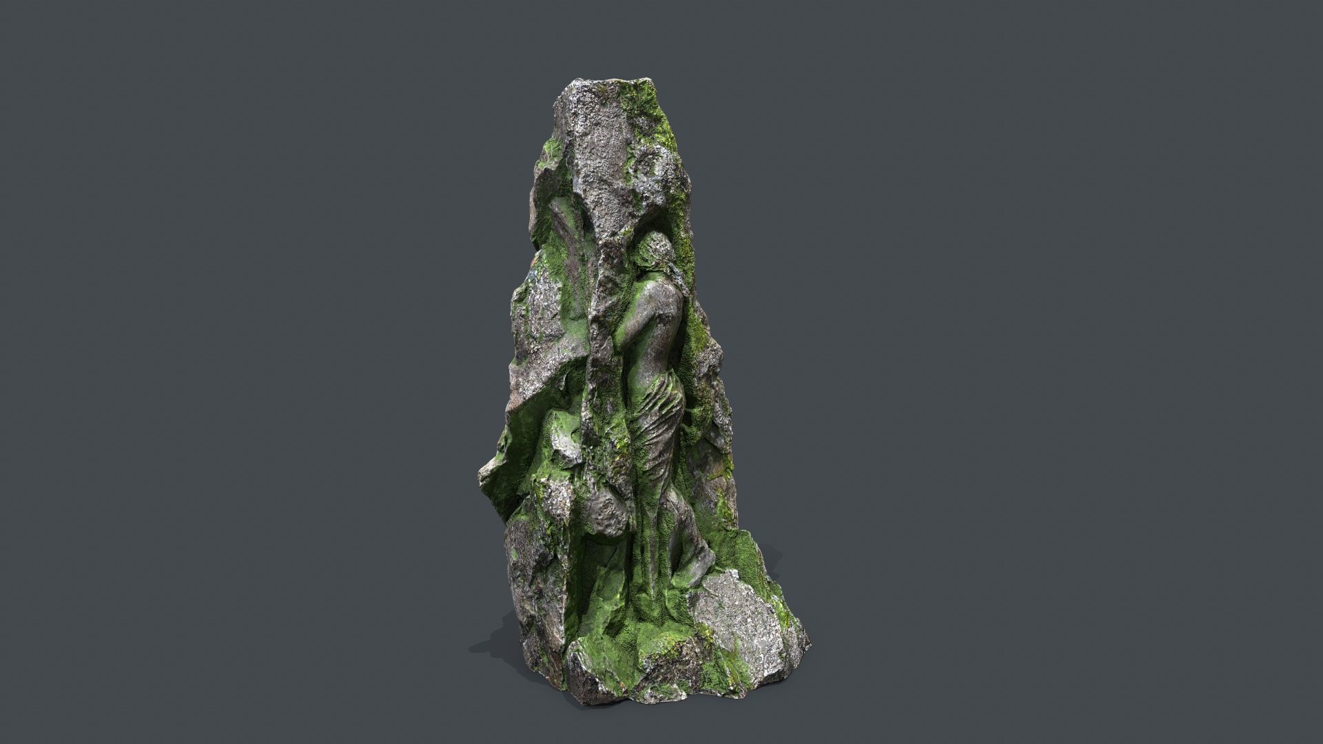 woman Statue 2 Low-poly 3D model_9