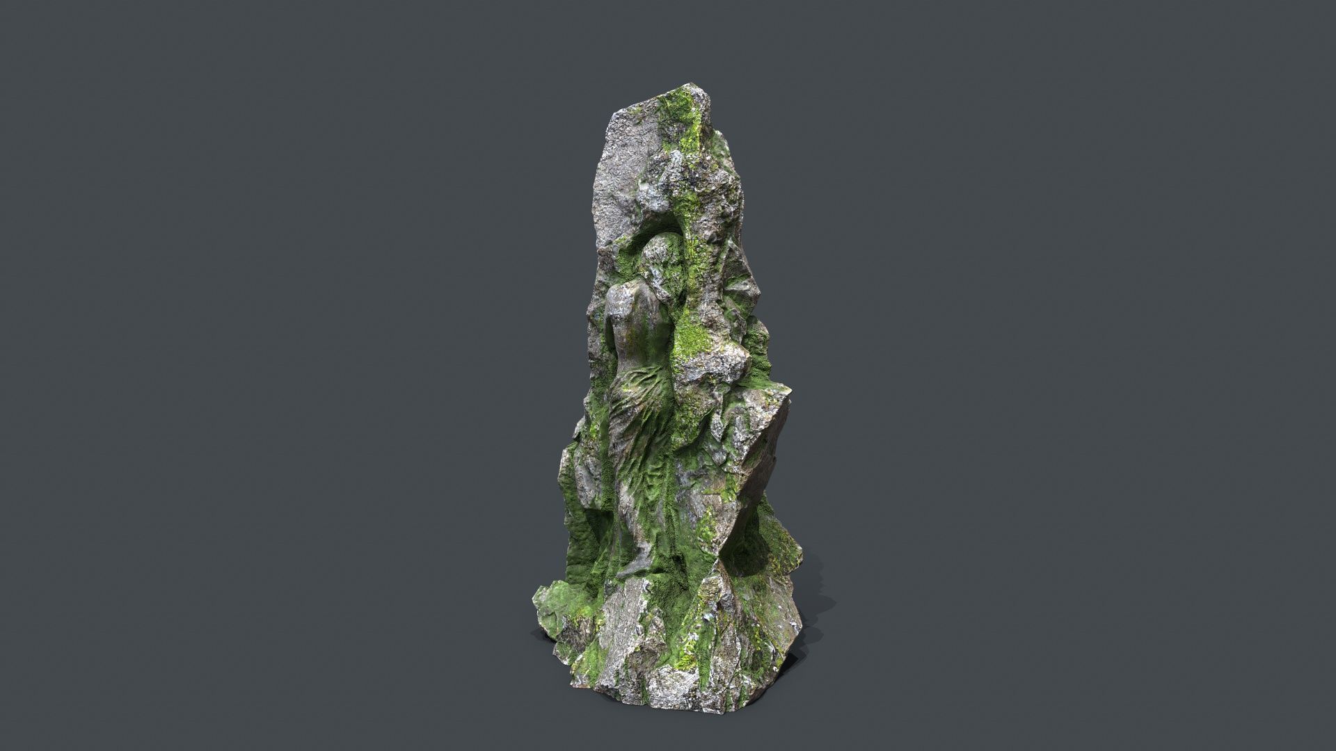 woman Statue 2 Low-poly 3D model_4