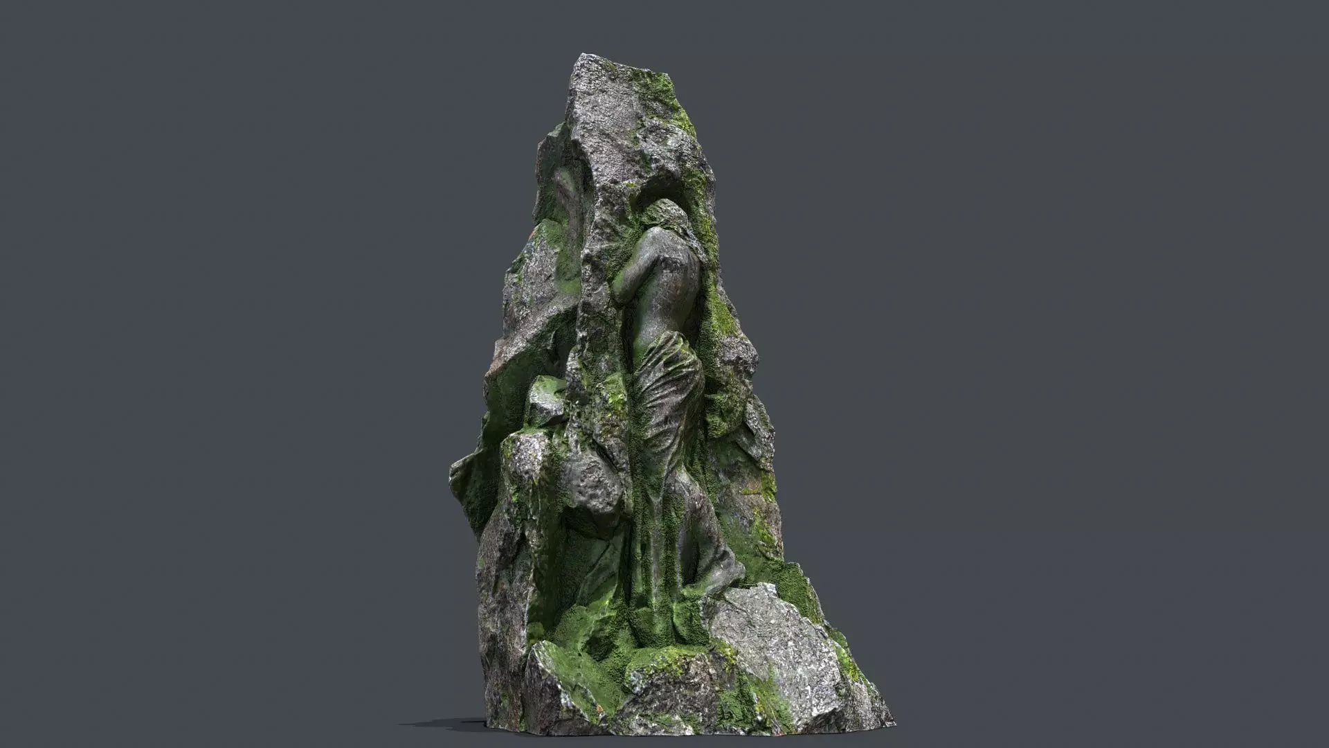 woman Statue 2 Low-poly 3D model_0