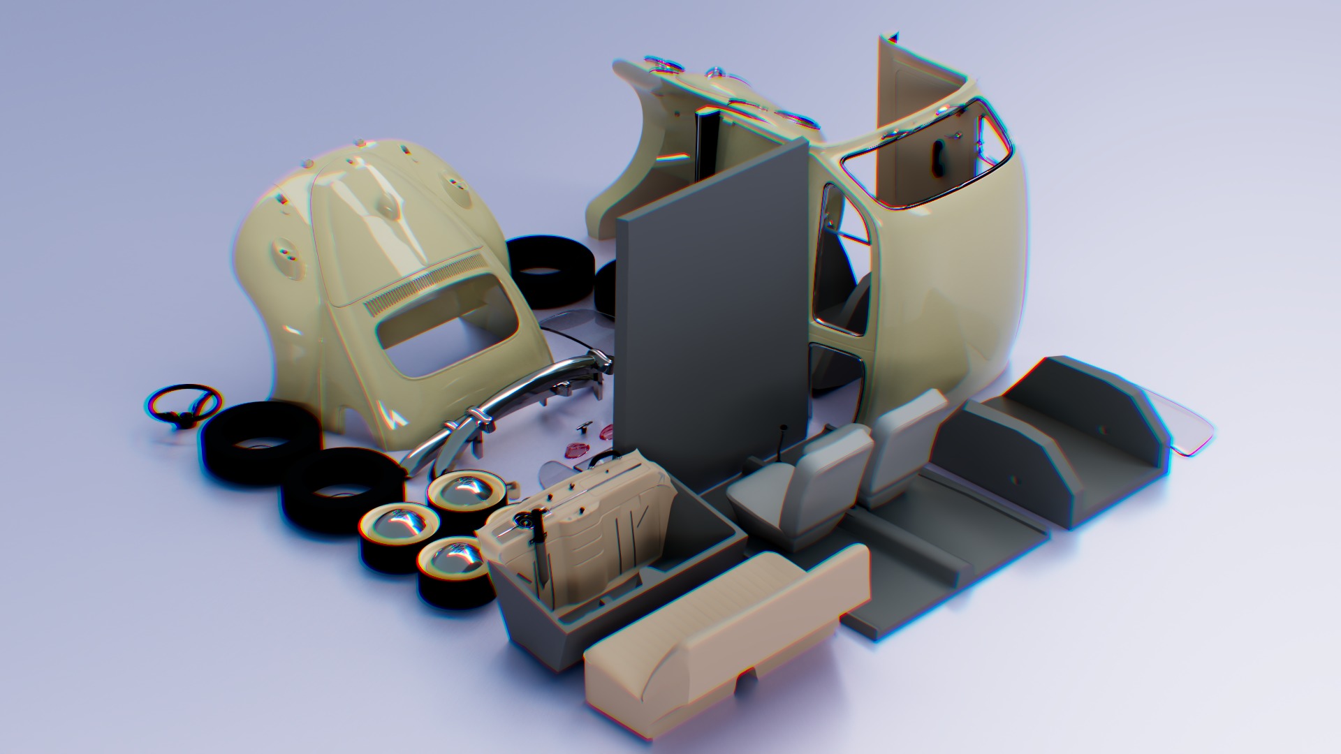 Volkswagen Beetle 1963 Free 3D print model_12
