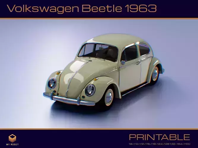Volkswagen Beetle 1963 Free 3D print model