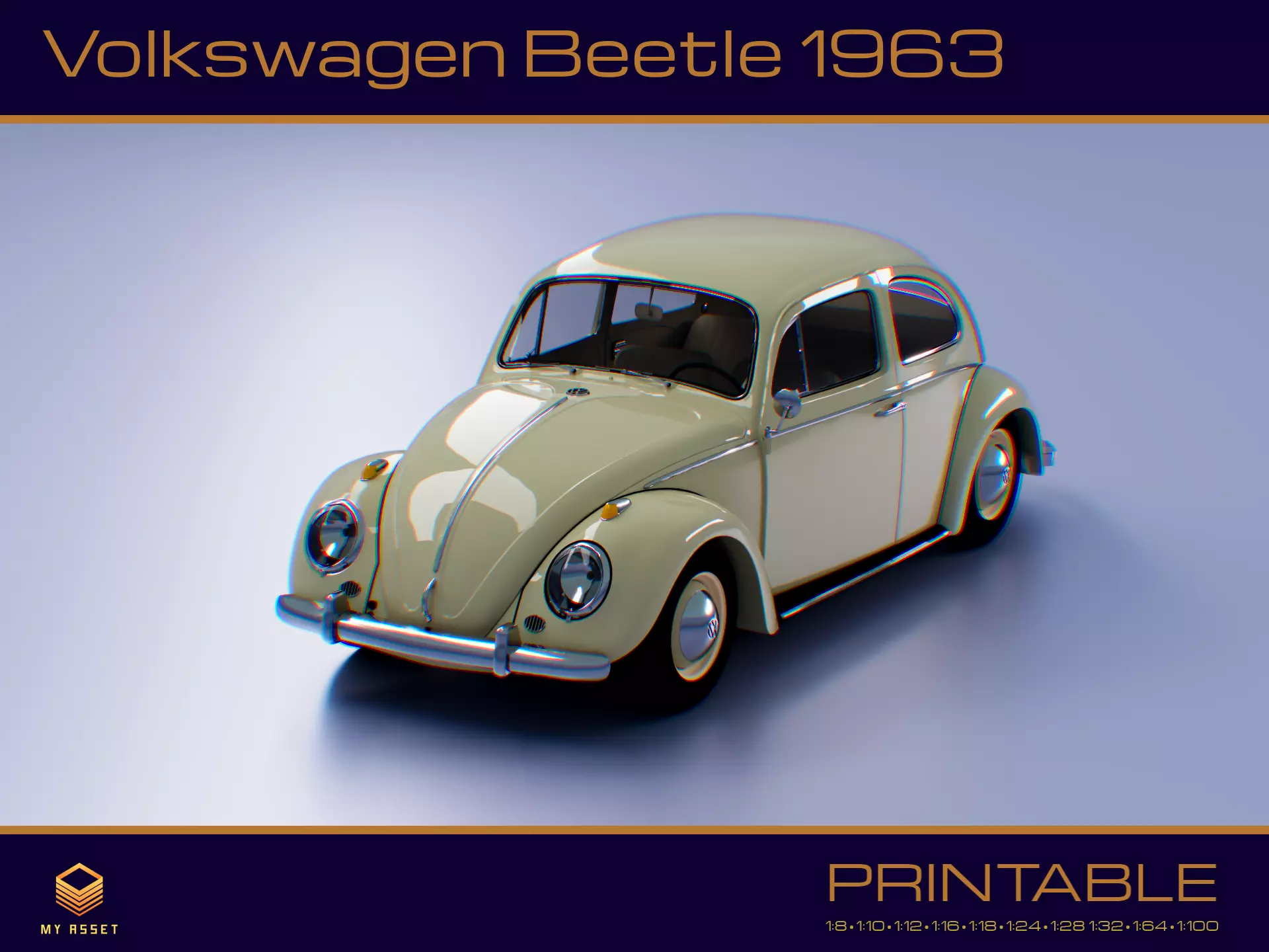 Volkswagen Beetle 1963 Free 3D print model_0