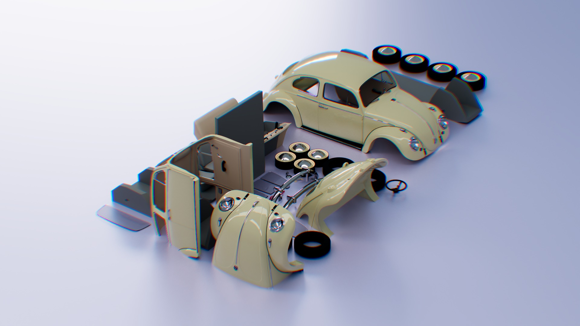 Volkswagen Beetle 1963 Free 3D print model_9