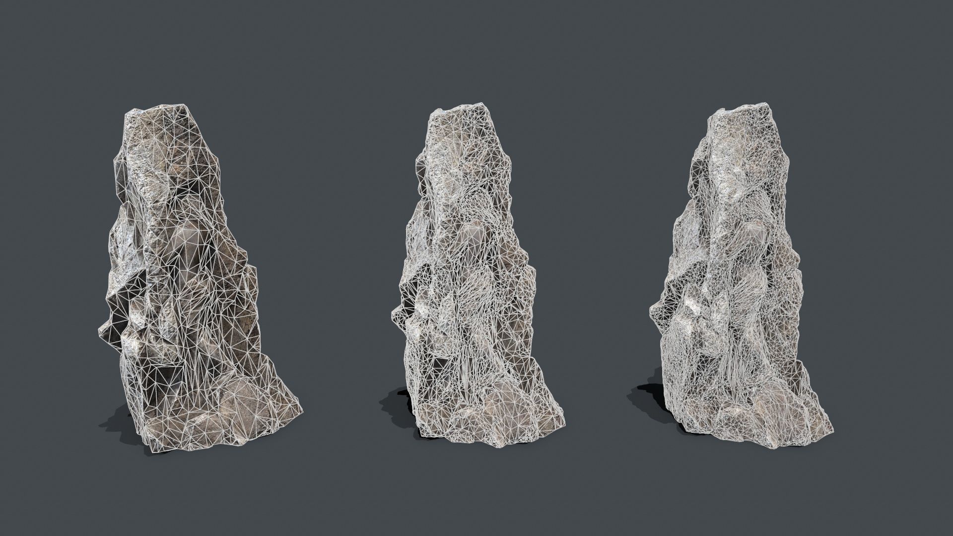 woman Statue Low-poly 3D model_11