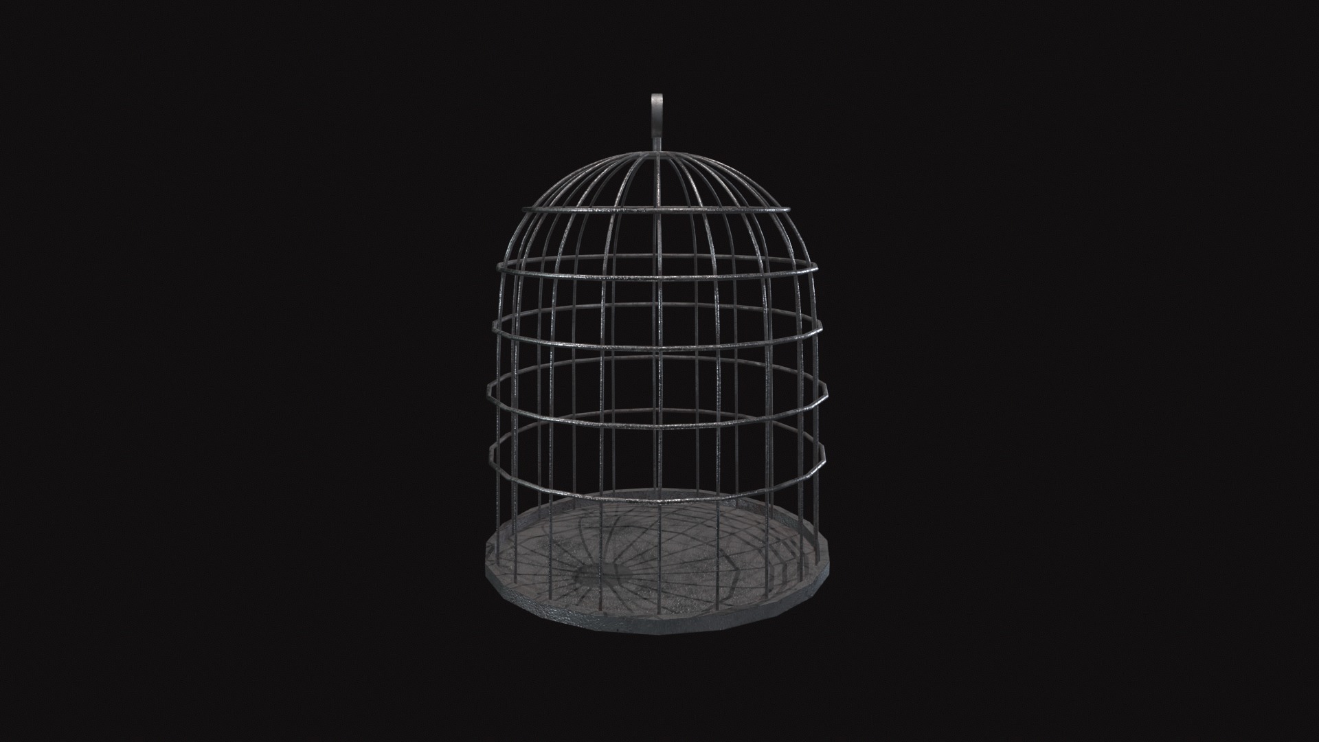 Medieval Cage Low-poly 3D model_6