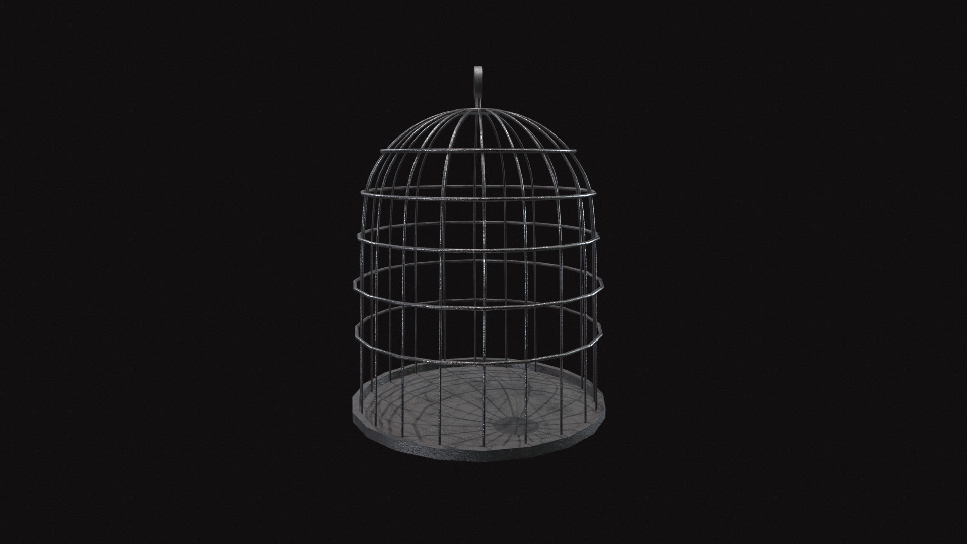 Medieval Cage Low-poly 3D model_8