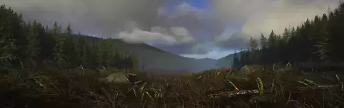 Landscape Canadian Land Low-poly 3D model