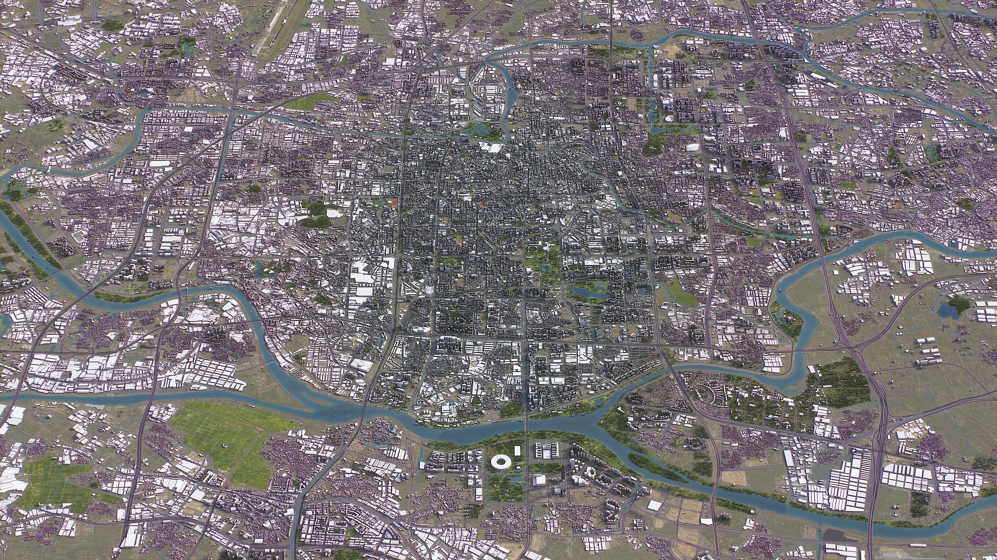 Foshan - 3D City Model Low-poly 3D model_6