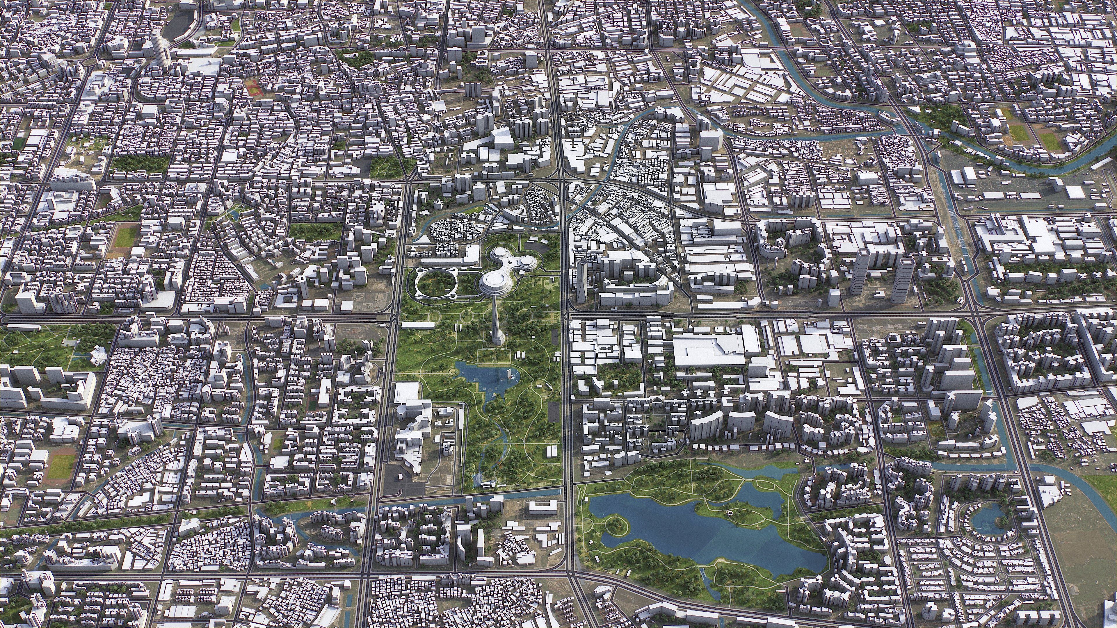 Foshan - 3D City Model Low-poly 3D model_5