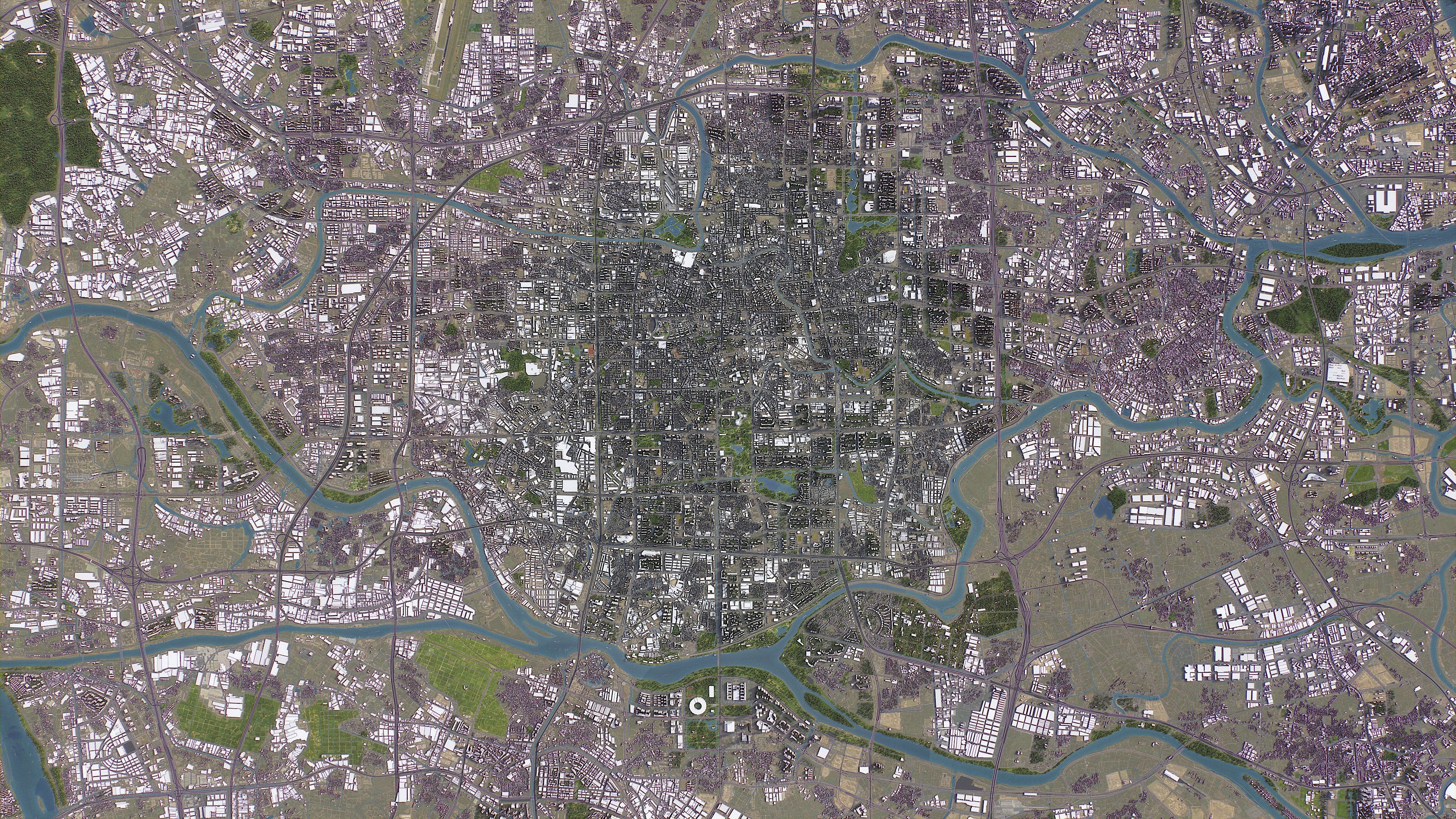 Foshan - 3D City Model Low-poly 3D model_8