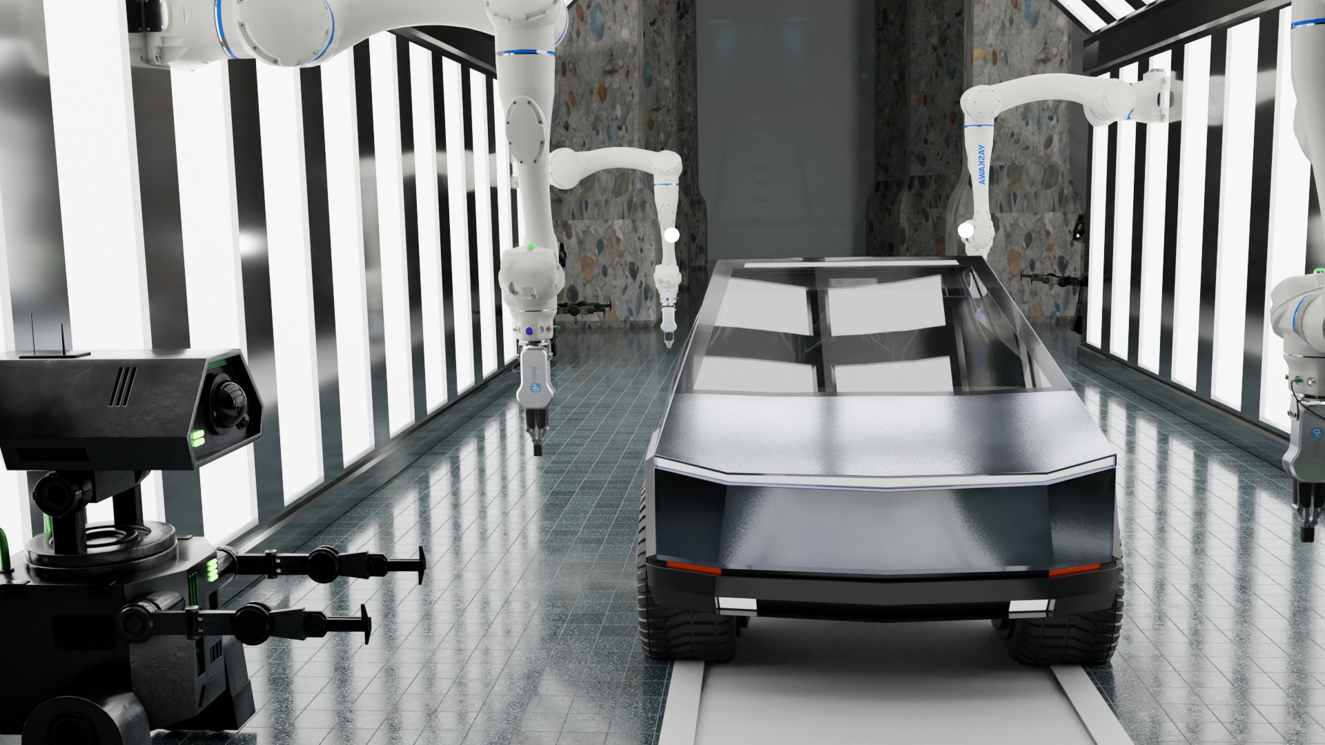 3d model of a Cyber truck  3D model_4