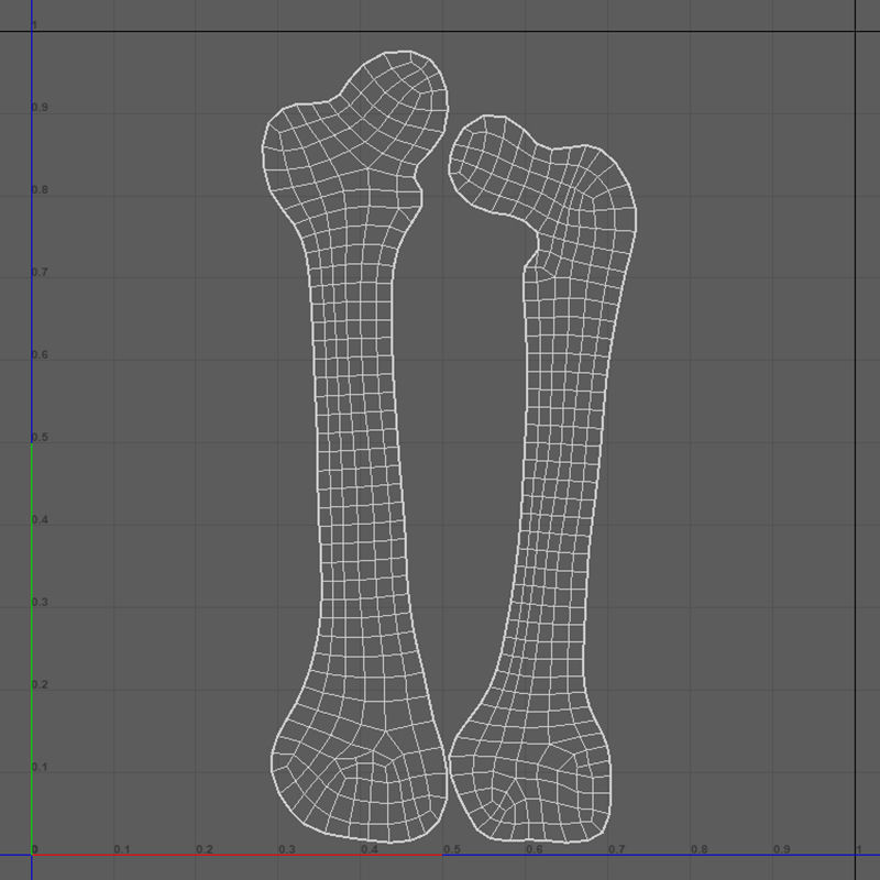 Medieval Femur Bone Low-poly 3D model_11