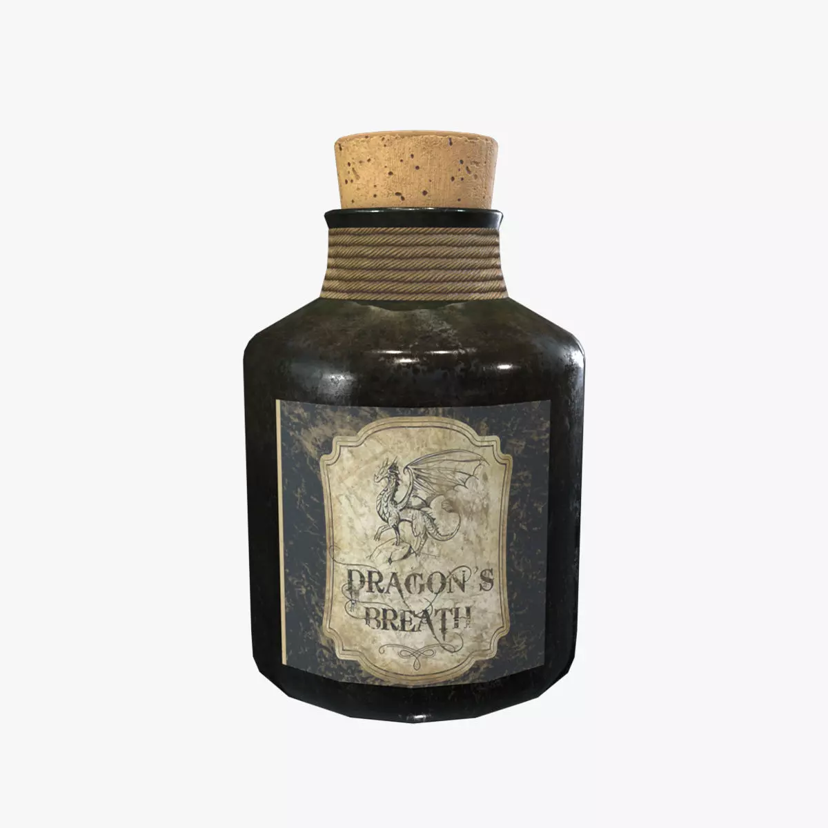 Medieval Bottle 03 V03 Low-poly 3D model
