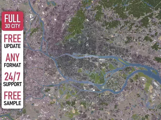 Guangzhou - Metropolitan 3D City Model
