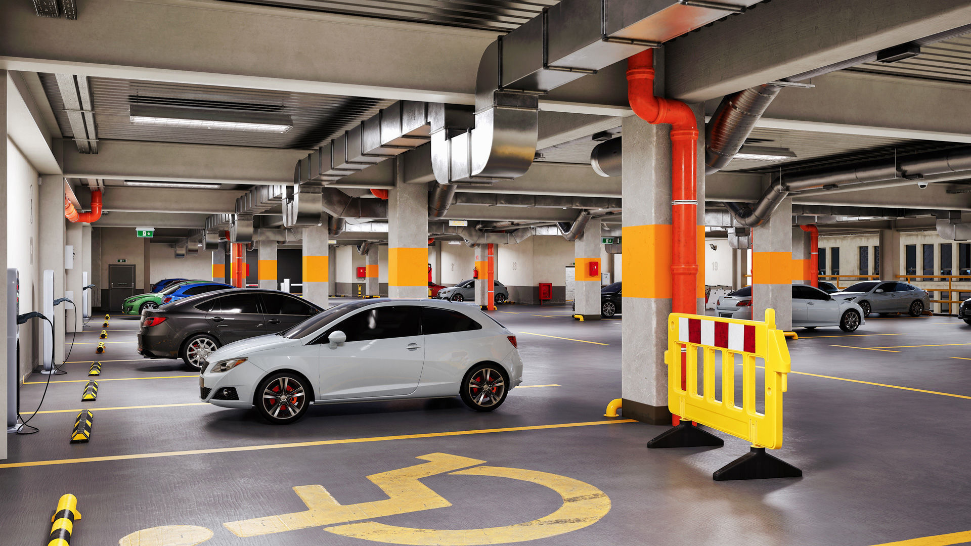 Archinteriors for UE vol 15 - parking lot scene 3D model_6