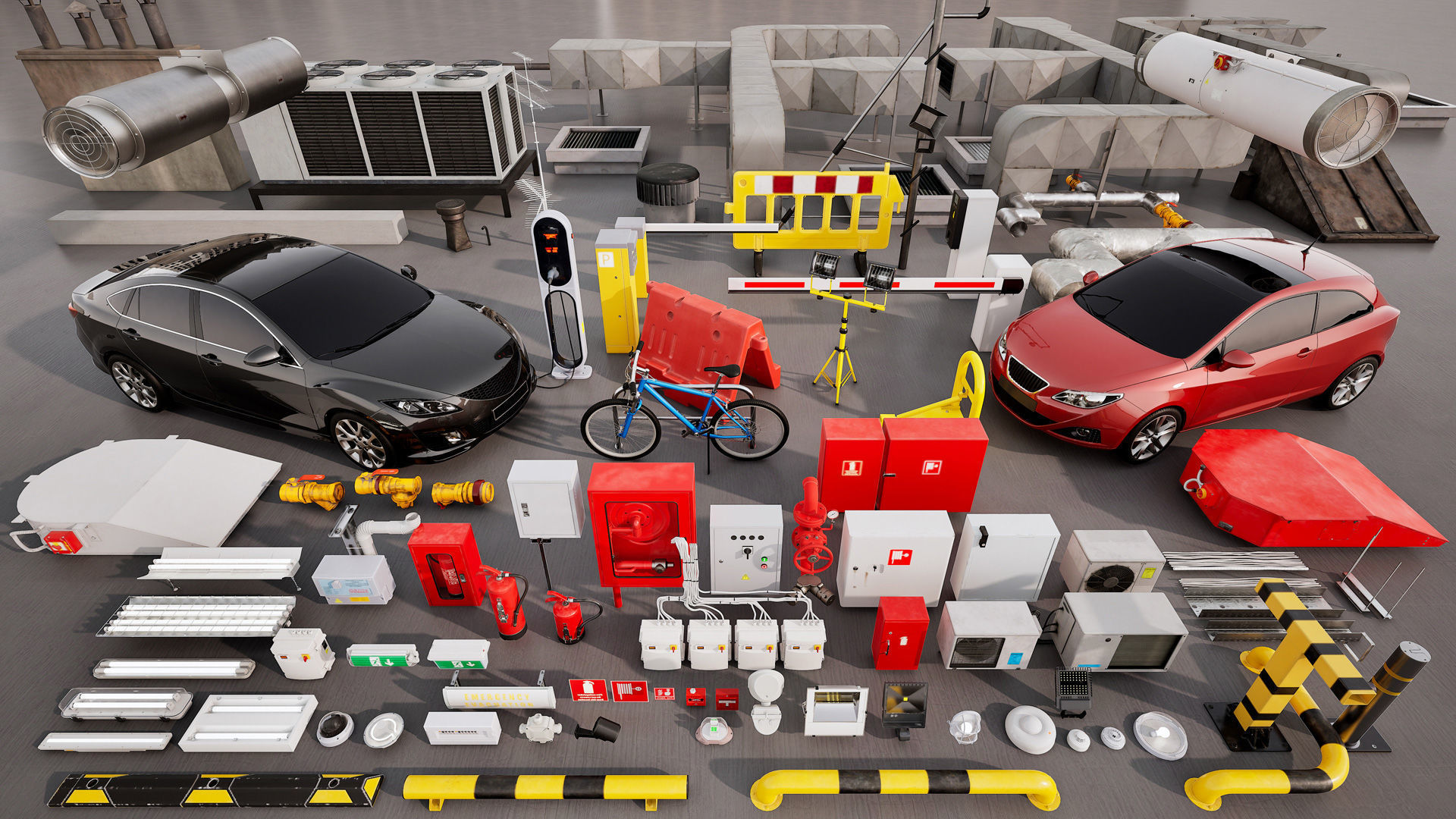 Archinteriors for UE vol 15 - parking lot scene 3D model_17