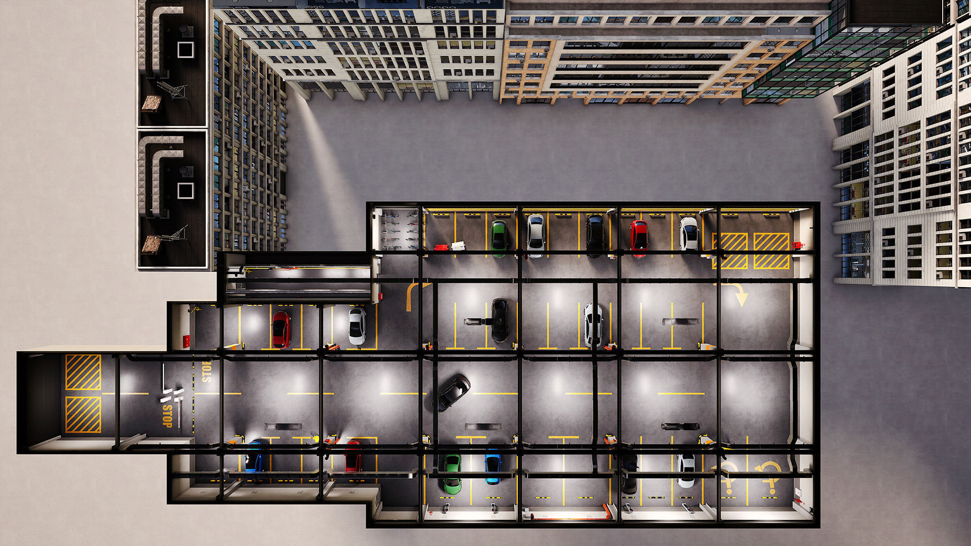 Archinteriors for UE vol 15 - parking lot scene 3D model_20