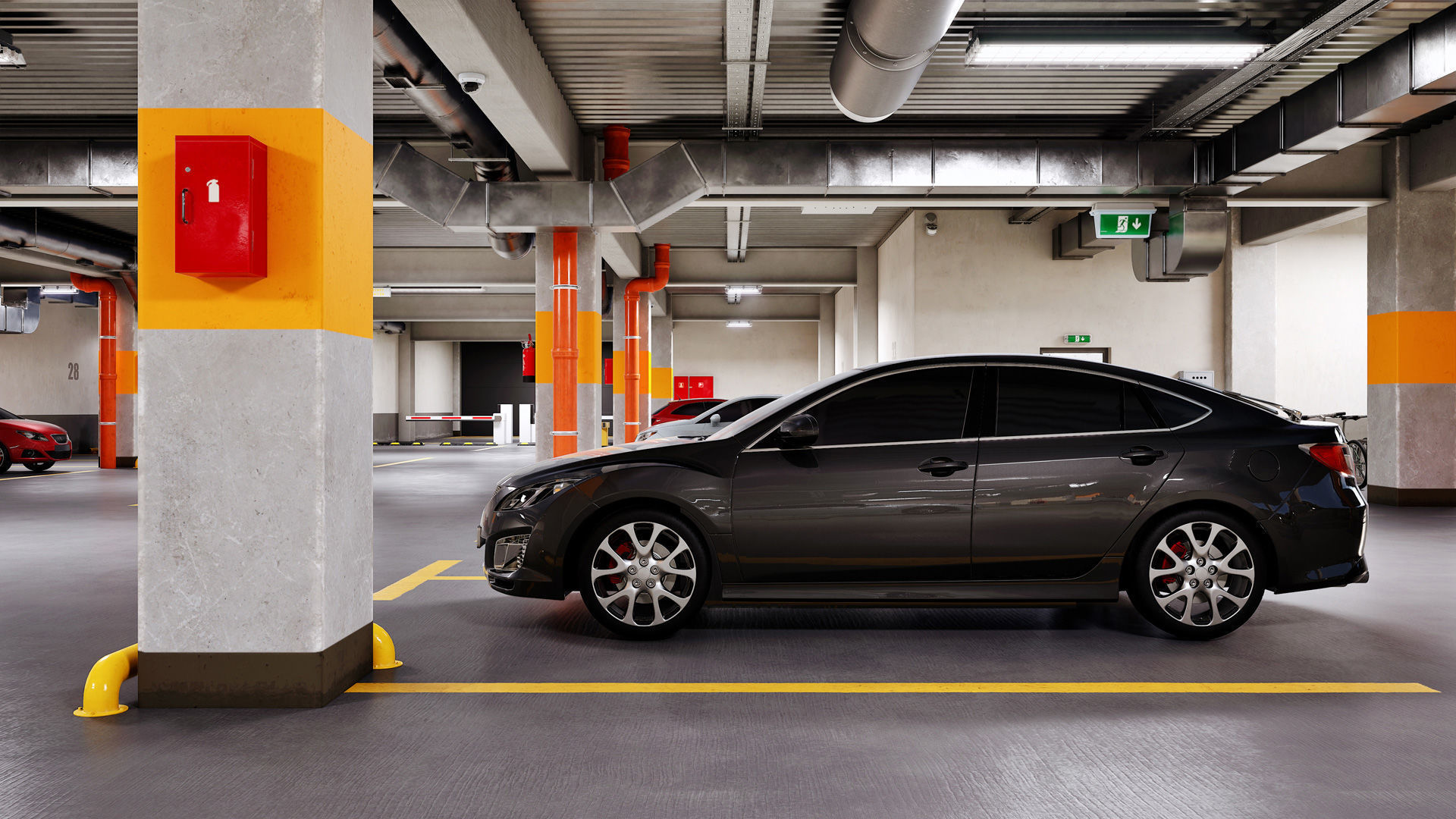 Archinteriors for UE vol 15 - parking lot scene 3D model_2