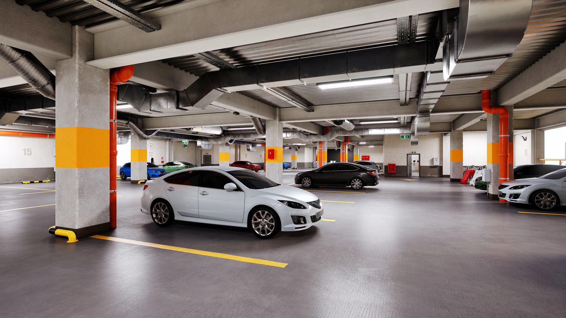 Archinteriors for UE vol 15 - parking lot scene 3D model_16