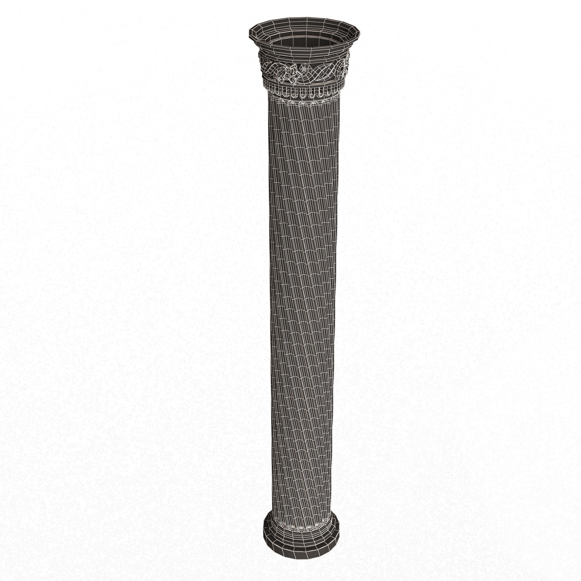 Column Capital 1403 Low-poly 3D model_11