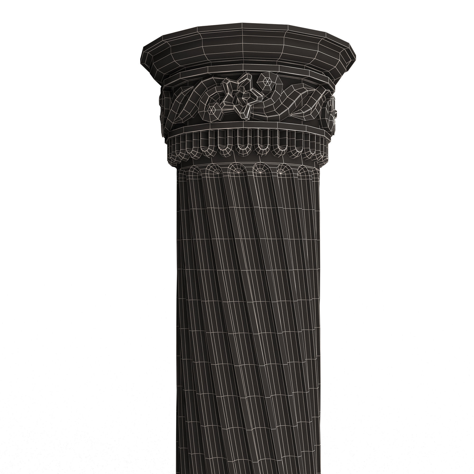 Column Capital 1403 Low-poly 3D model_13