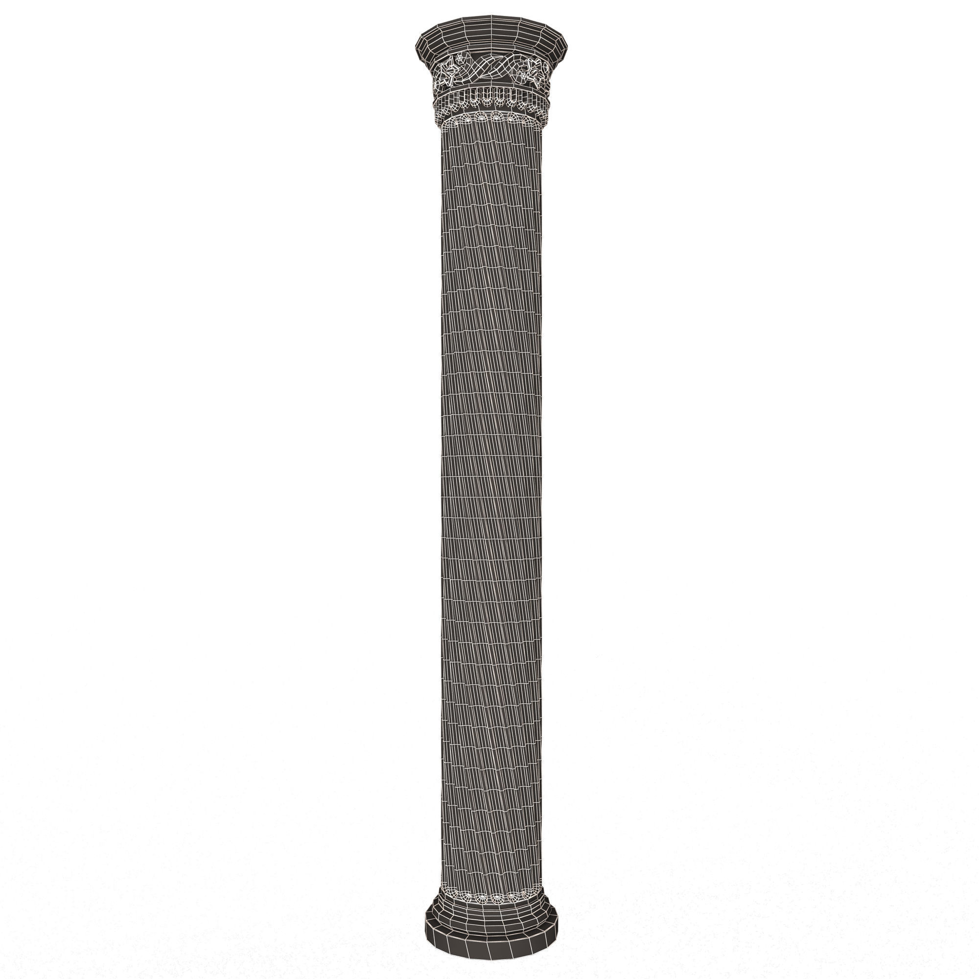 Column Capital 1403 Low-poly 3D model_7