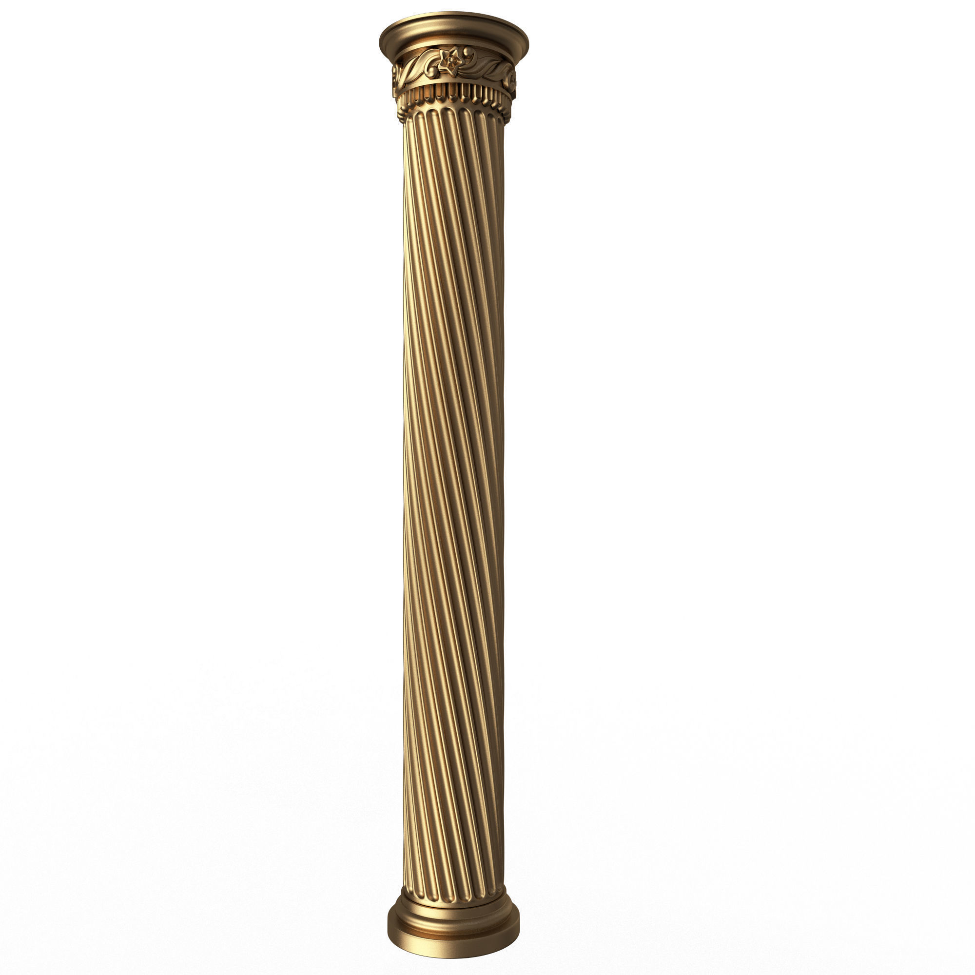 Column Capital 1403 Low-poly 3D model_4