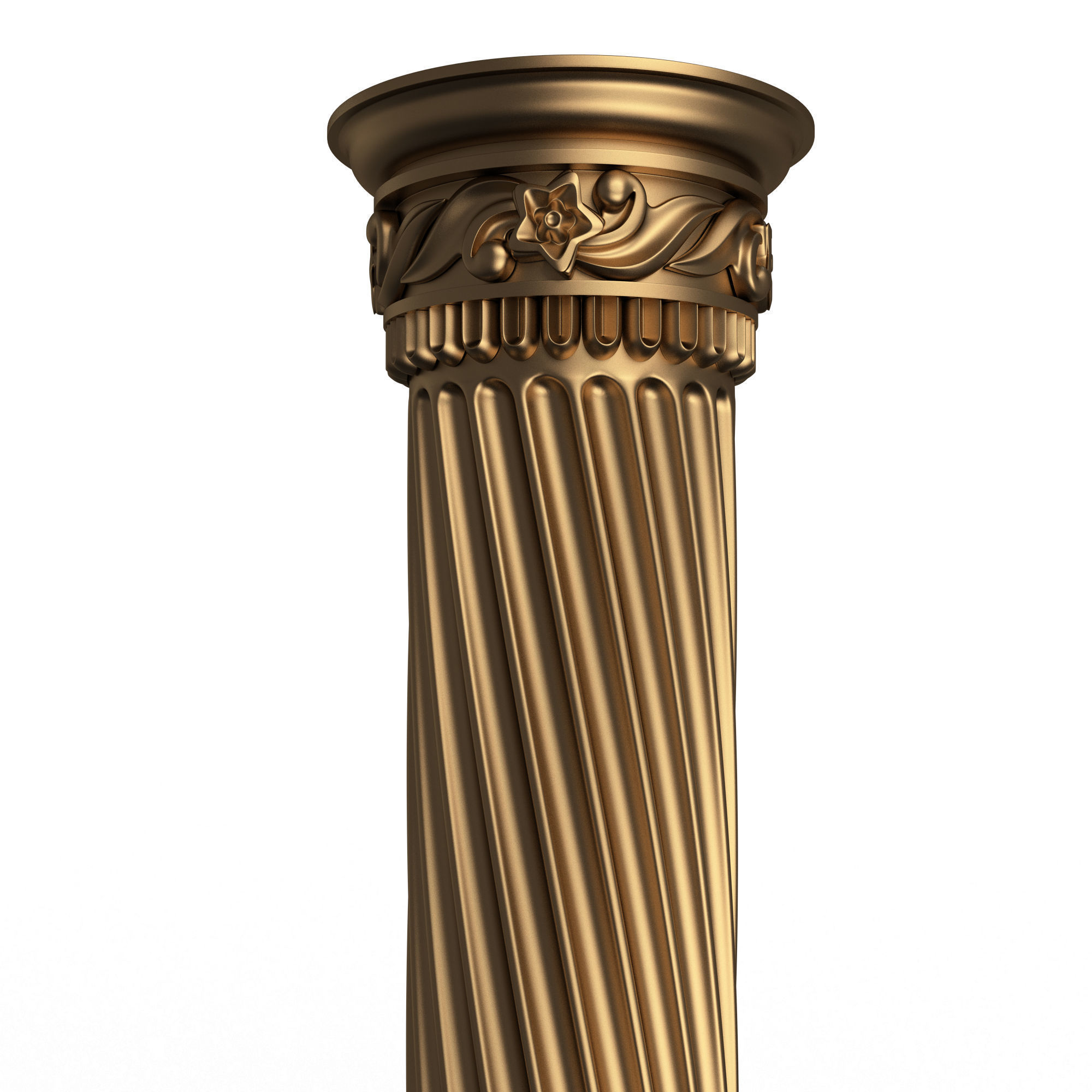 Column Capital 1403 Low-poly 3D model_5