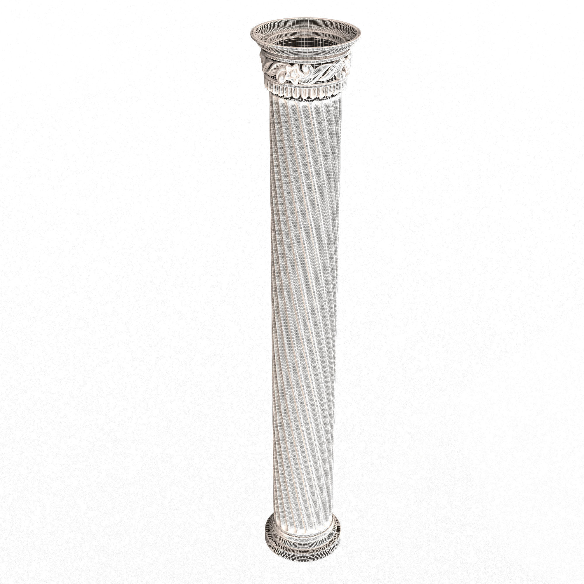 Column Capital 1403 Low-poly 3D model_17