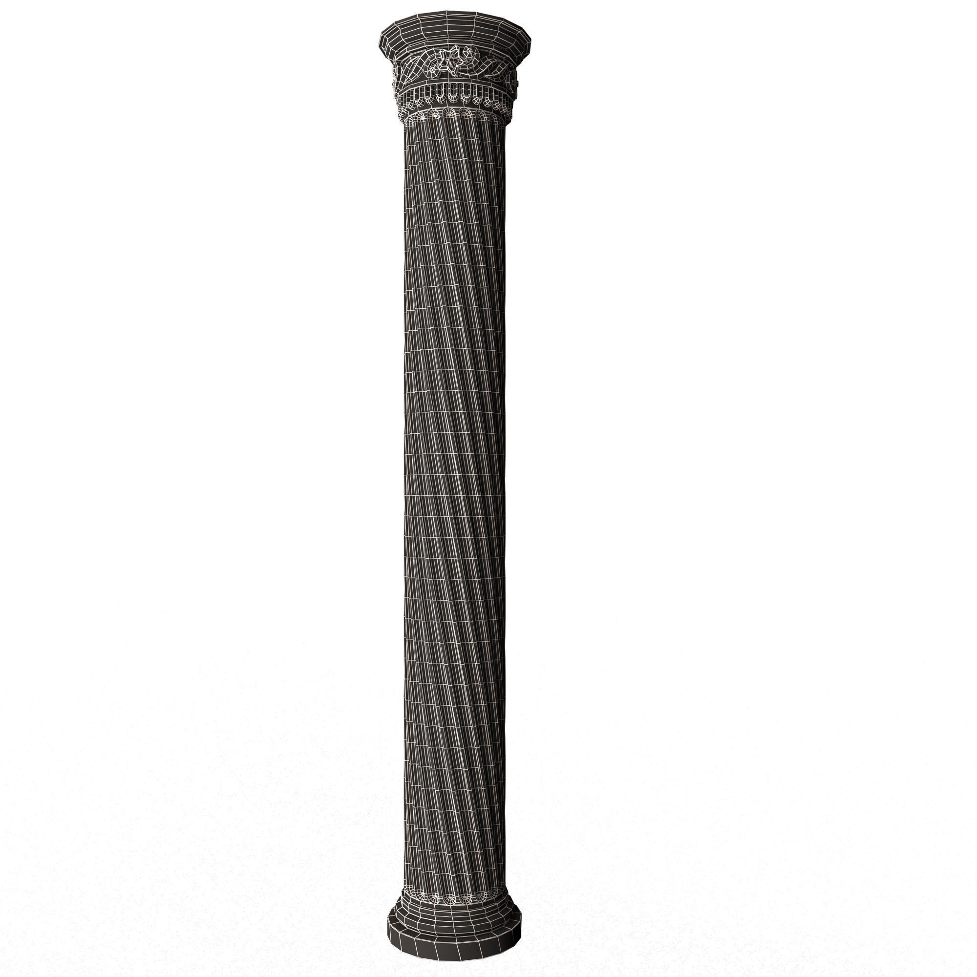Column Capital 1403 Low-poly 3D model_12