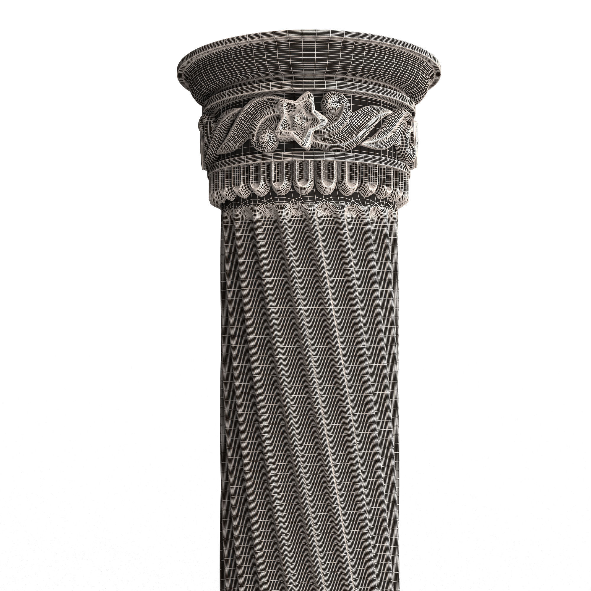 Column Capital 1403 Low-poly 3D model_8