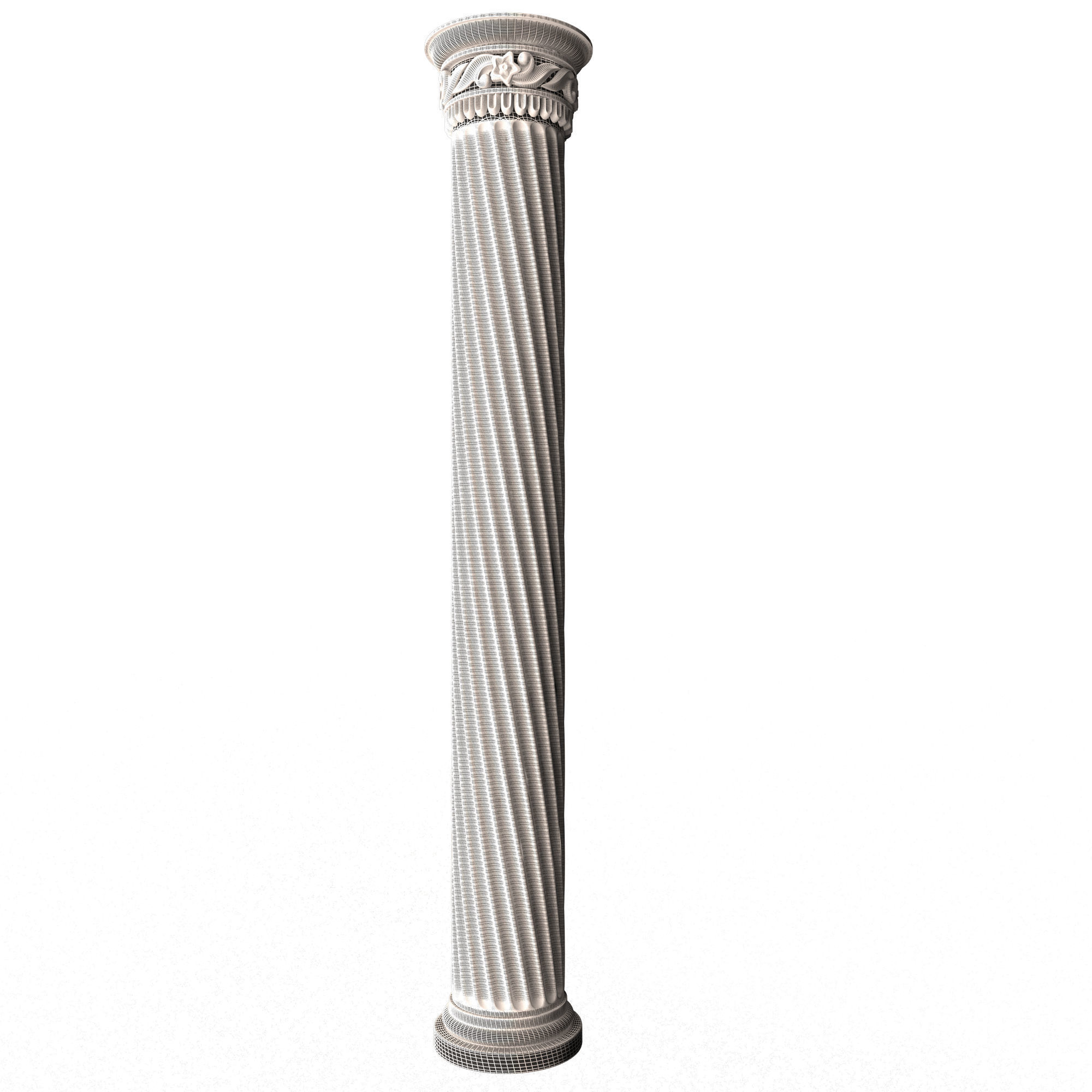 Column Capital 1403 Low-poly 3D model_18