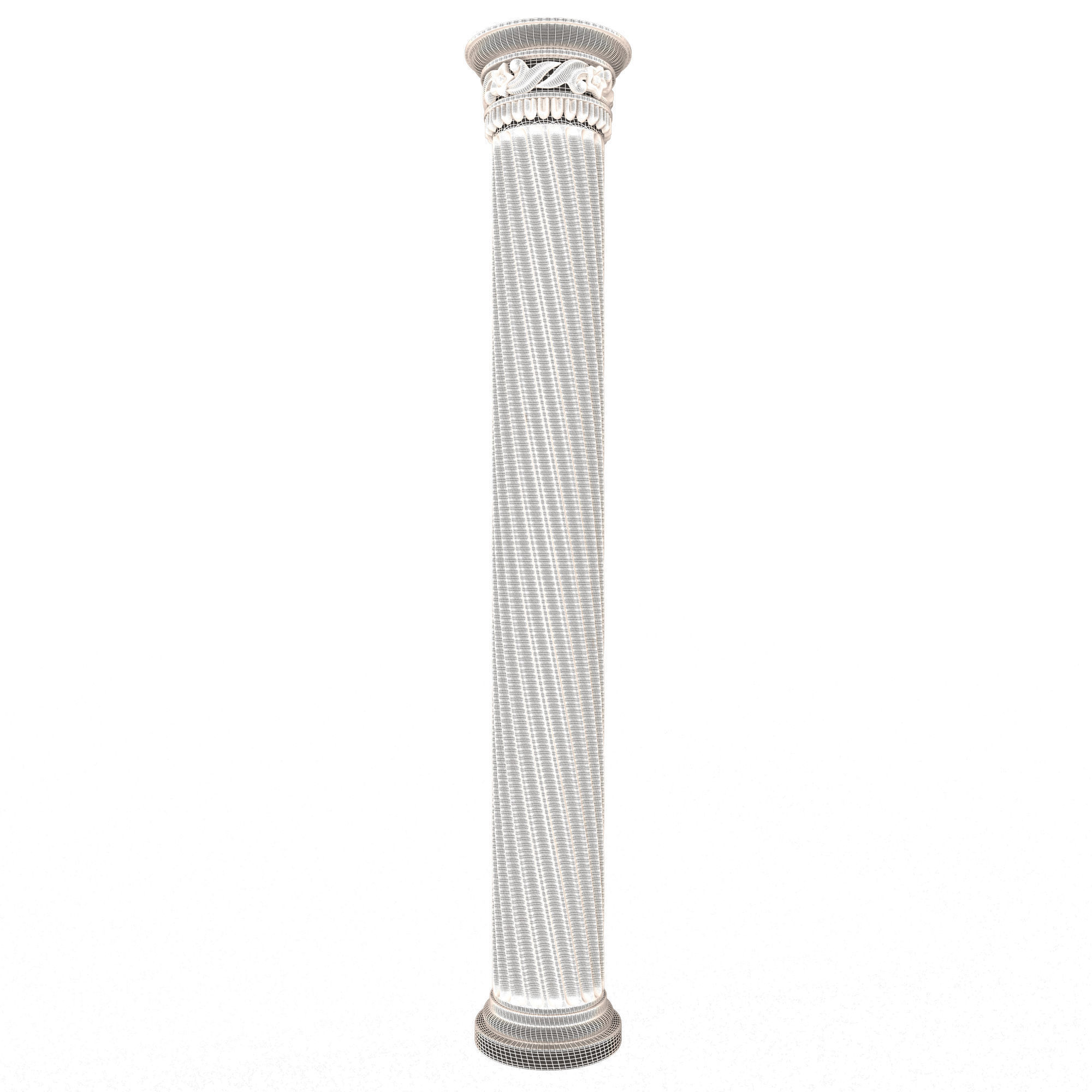 Column Capital 1403 Low-poly 3D model_16