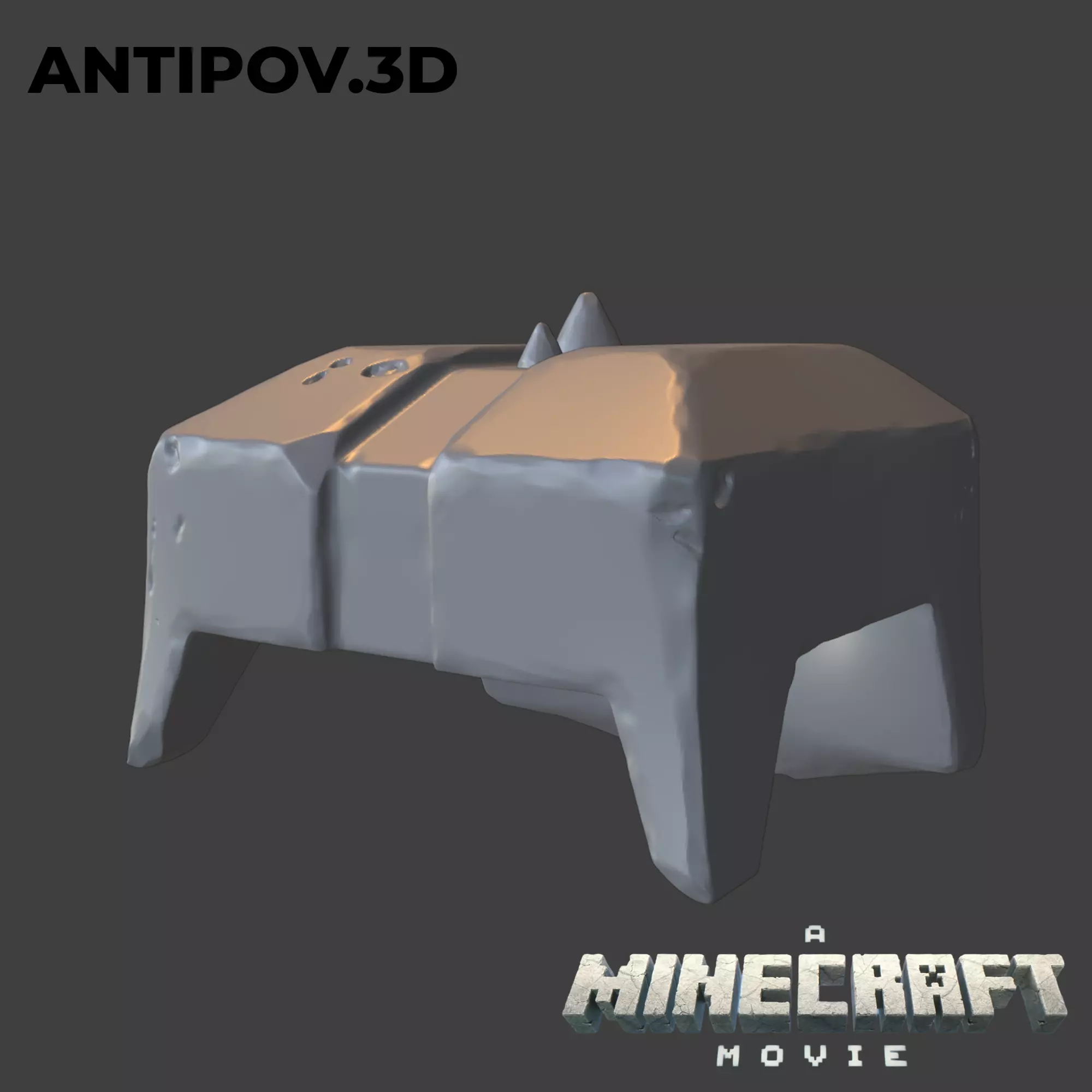 Piglins Helmet Minecraft movie for 3D print 3D print model_0