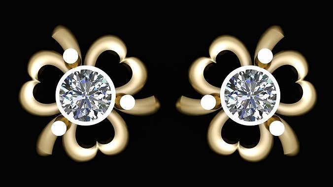 MODERN FASHION EARRING 3D PRINTABLE MODEL  3D print model