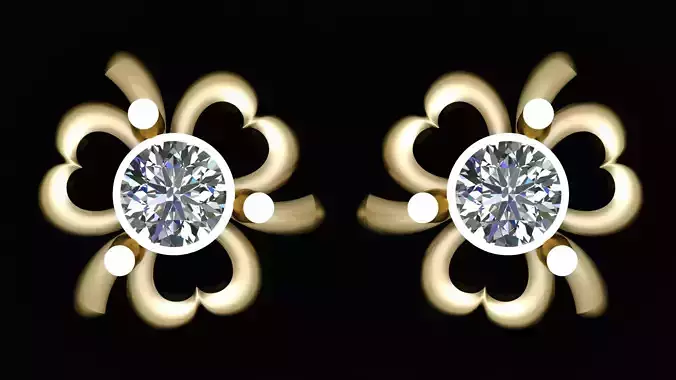 MODERN FASHION EARRING 3D PRINTABLE MODEL  3D print model