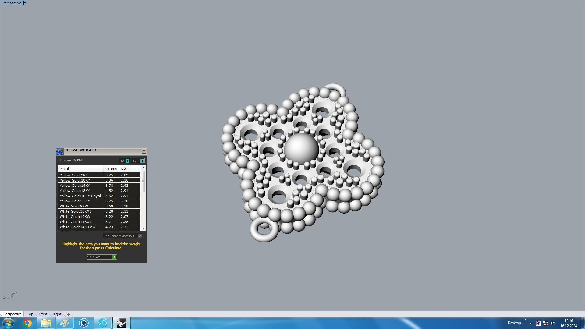 Vintage Flower Bracelet with Mother Of Pearl and Diamond Paved 3D print model_12