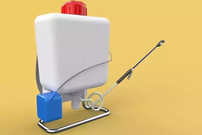 SOLAR CELL ELECTRIC KNAPSACK SPRAYER TANK PUMP MOTOR BATTERY 3D model