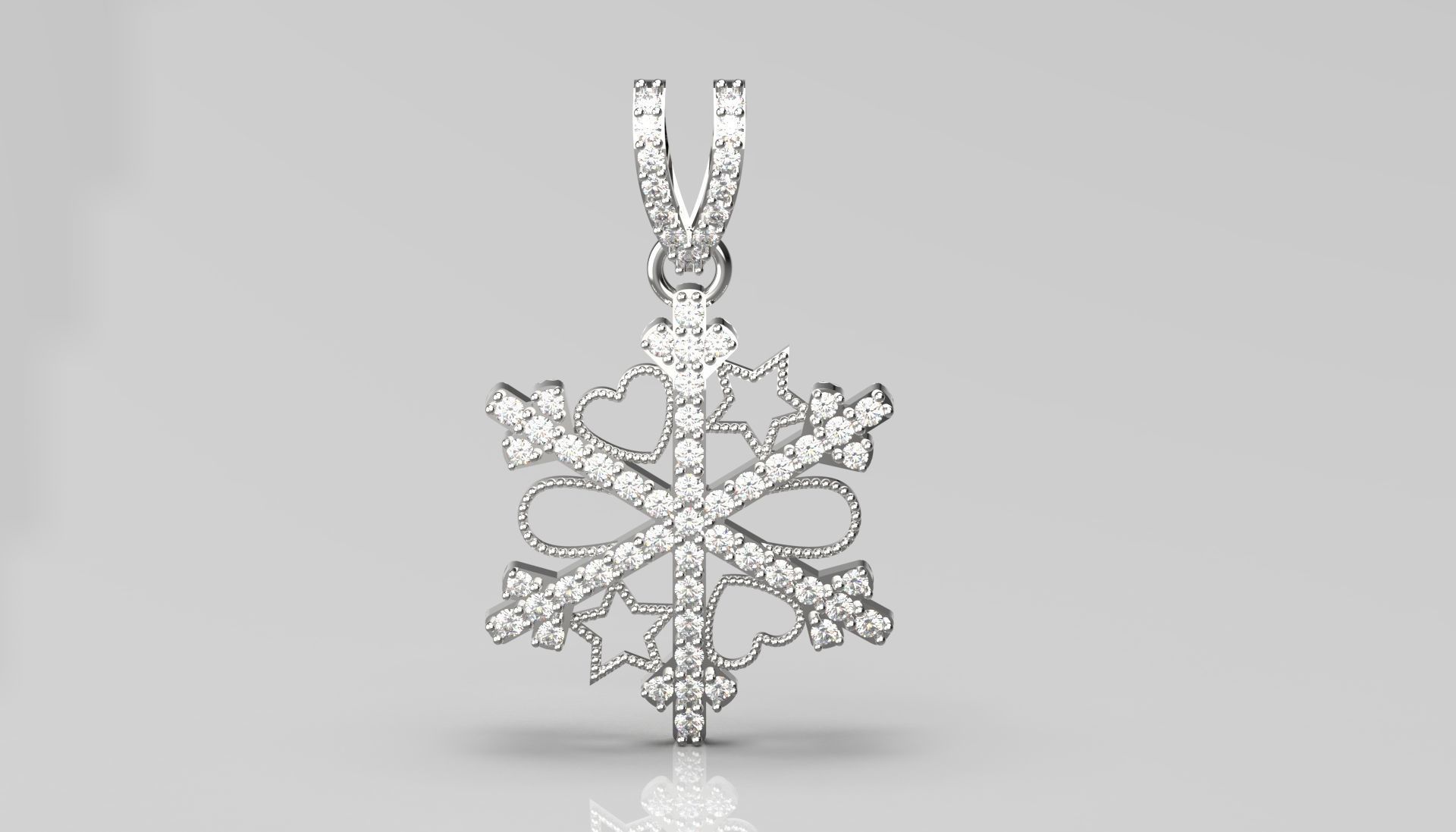 snow jewelry pendant jp0255 3D print model_1