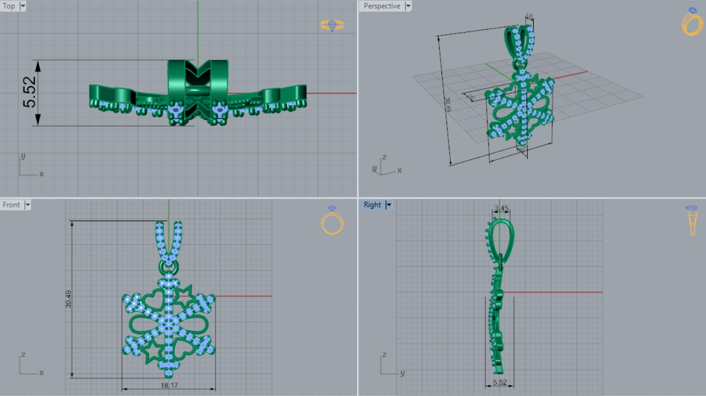 snow jewelry pendant jp0255 3D print model_7