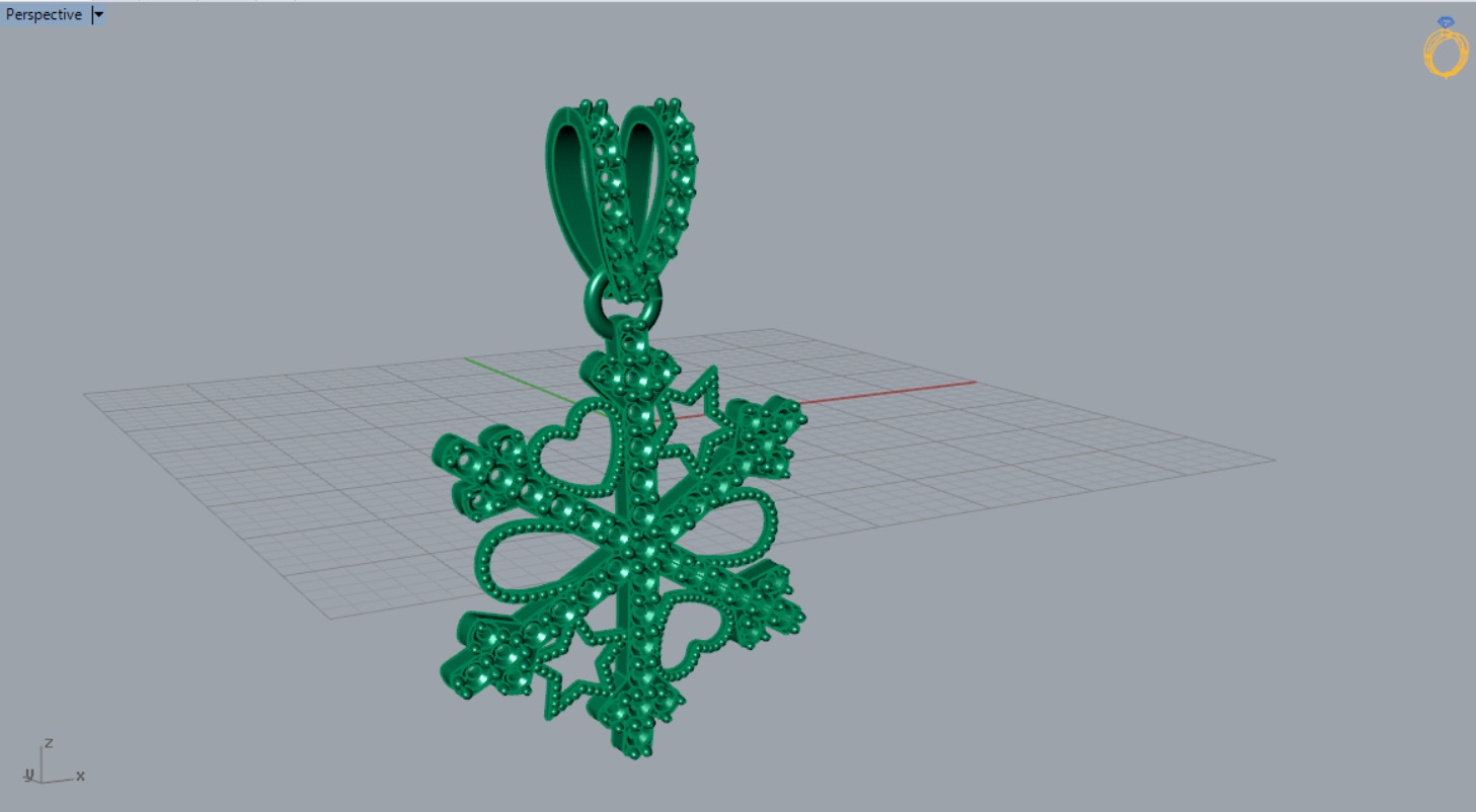 snow jewelry pendant jp0255 3D print model_6