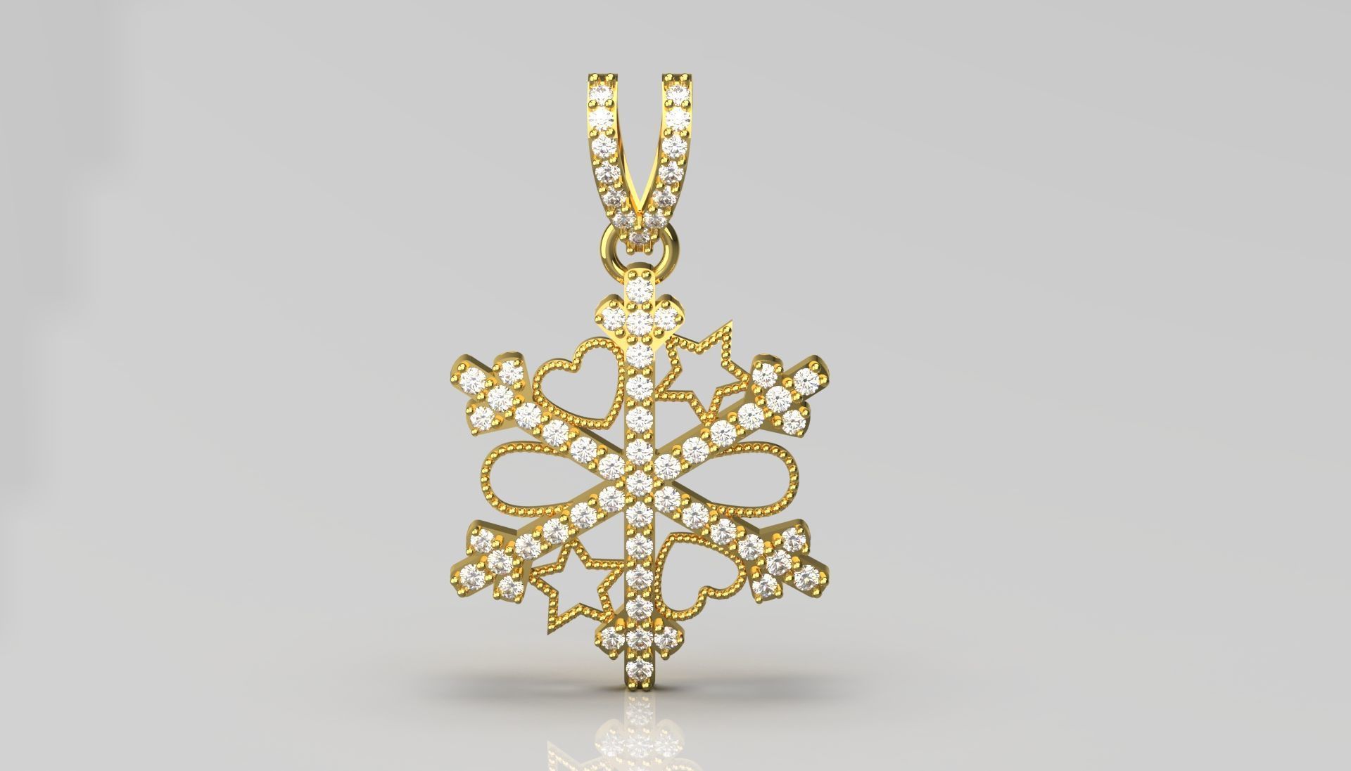 snow jewelry pendant jp0255 3D print model_2