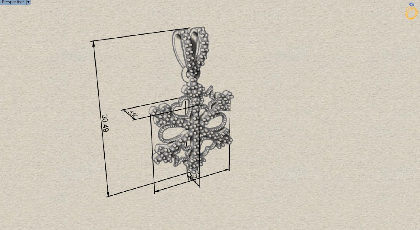 snow jewelry pendant jp0255 3D print model_10