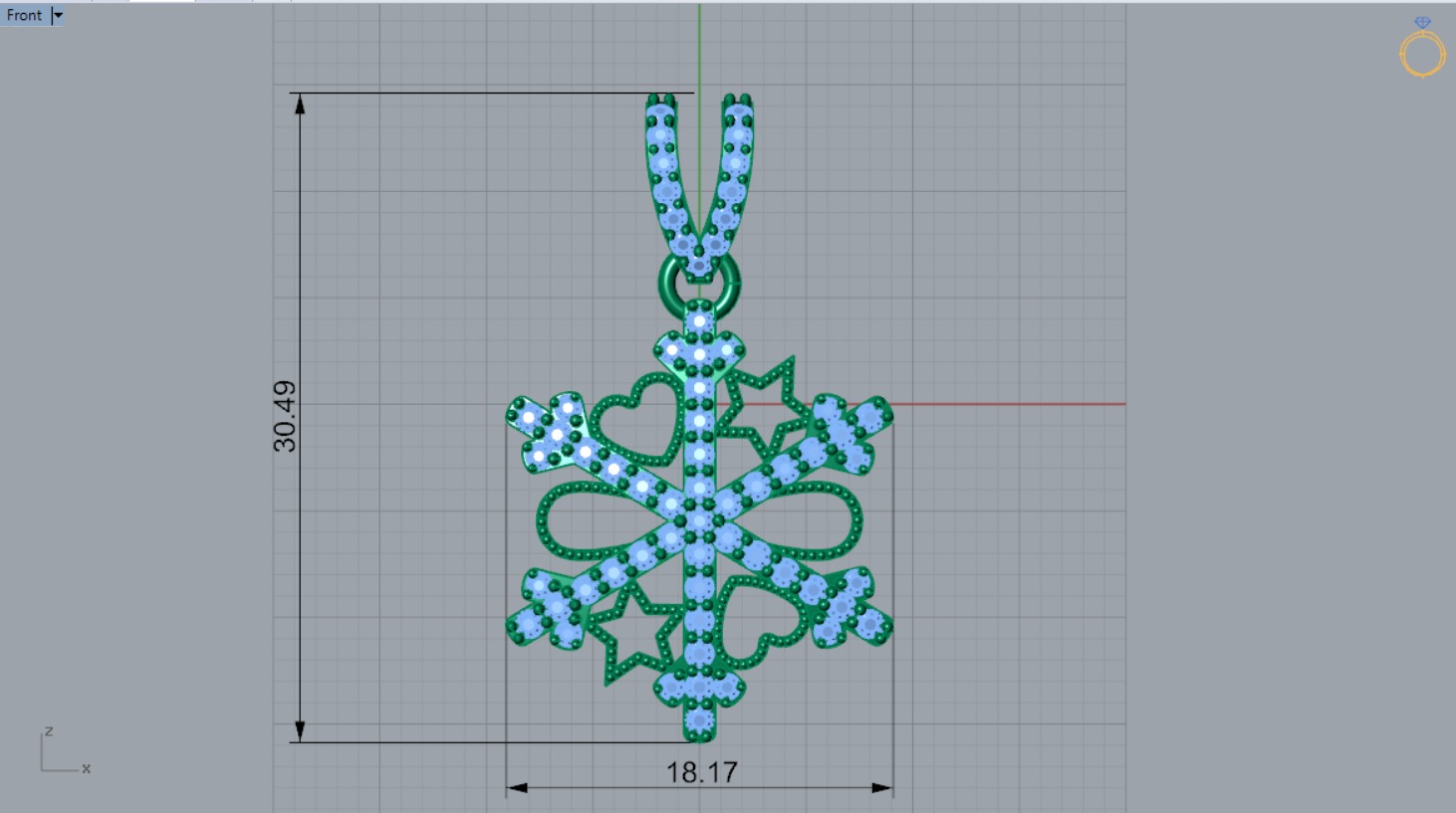 snow jewelry pendant jp0255 3D print model_14