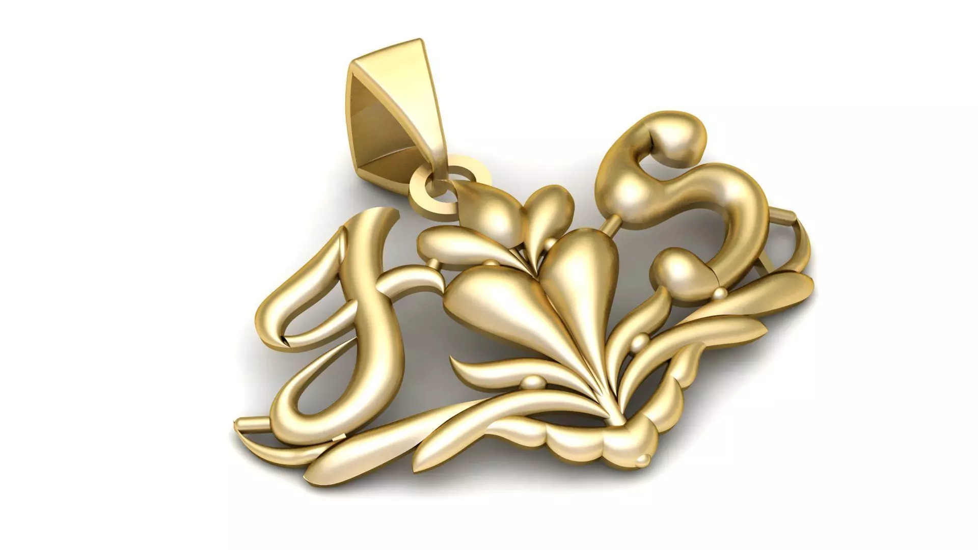 PRECIOUS G S ALPHABET PENDANT 3D PRINTABLE MODEL  3D print model_0