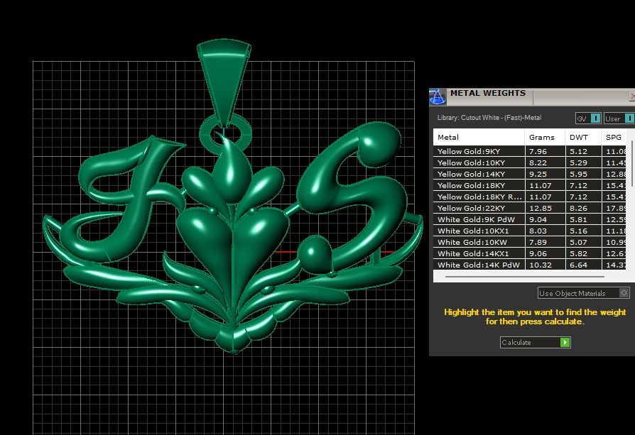 PRECIOUS G S ALPHABET PENDANT 3D PRINTABLE MODEL  3D print model_2