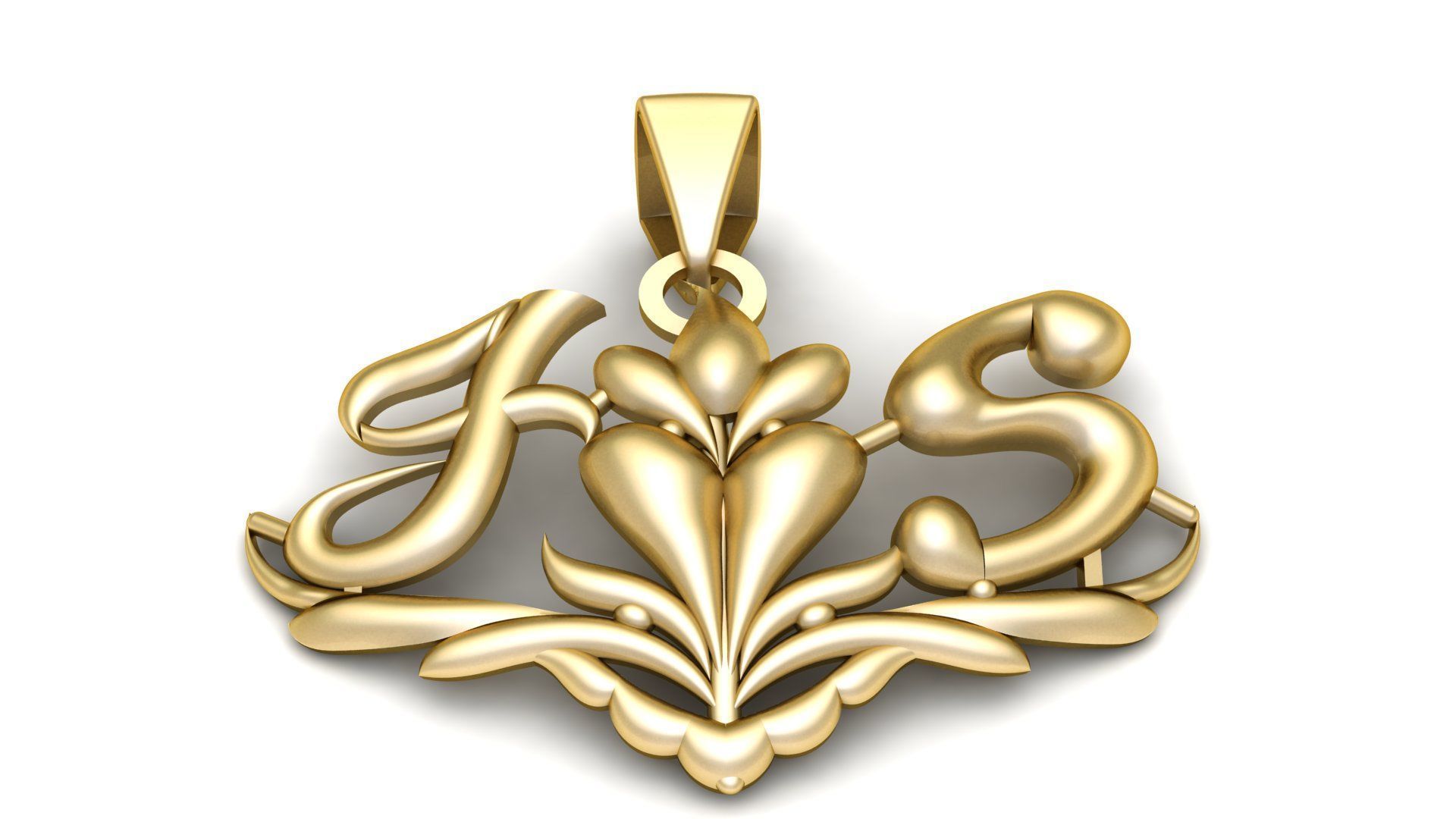 PRECIOUS G S ALPHABET PENDANT 3D PRINTABLE MODEL  3D print model_3