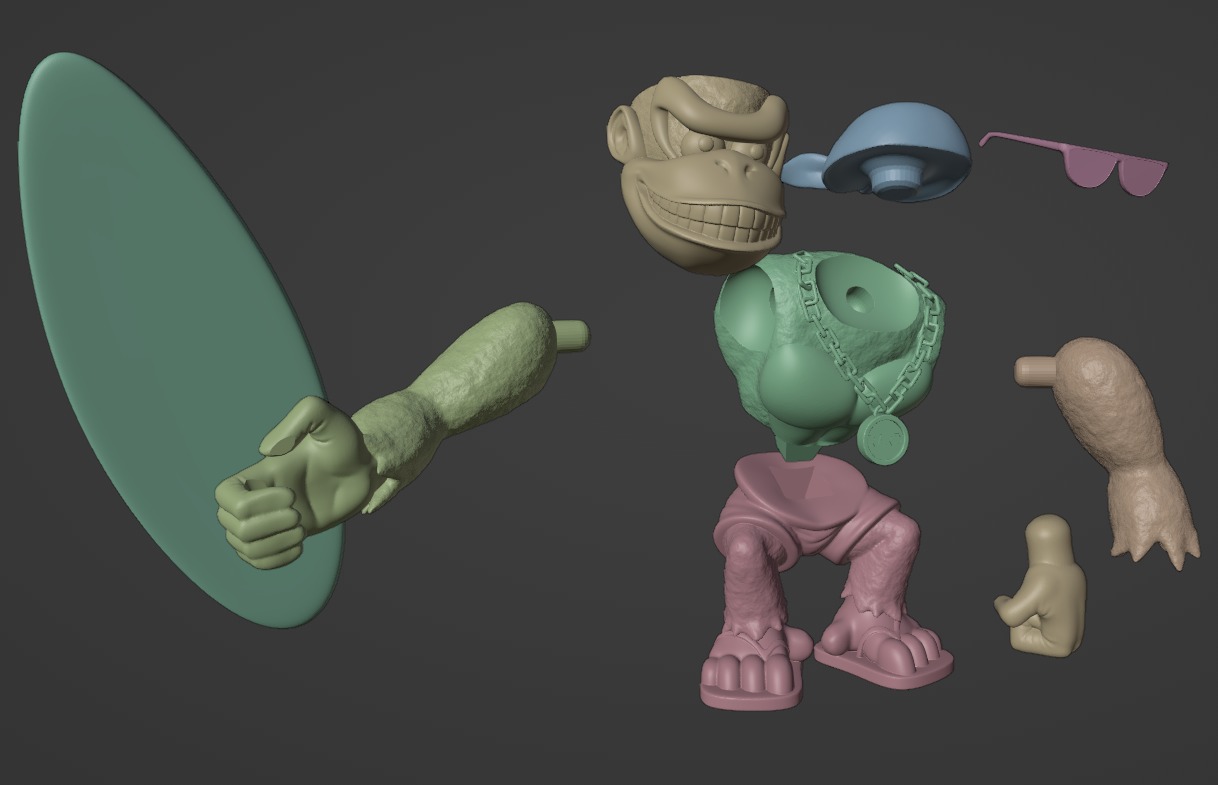 DKC Funky Kong first game version  3D print model_4